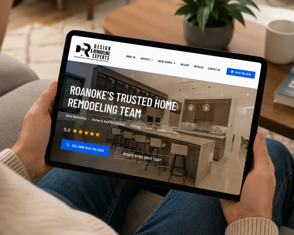 Design and Remodeling Experts Tablet View